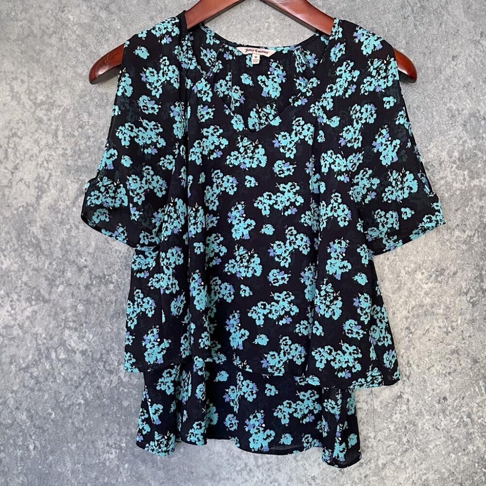 Juicy Couture Flowy Blouse, Medium, EUC - Picture 1 of 4